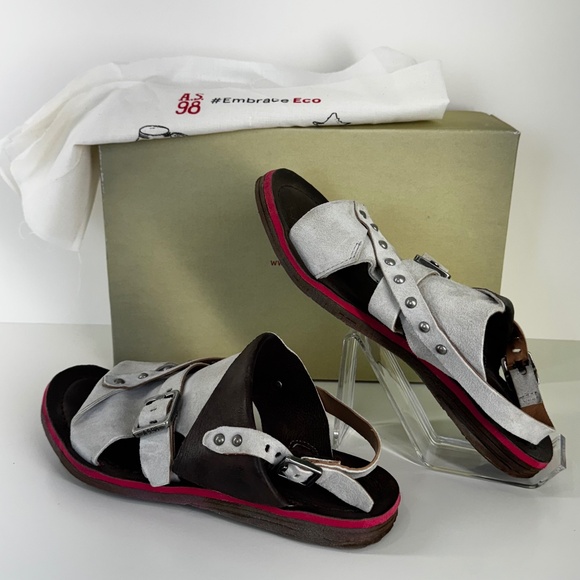 A.S. 98 BARANBY Leather Sandals | Size 40 EU (US 9.5) - Picture 1 of 14
